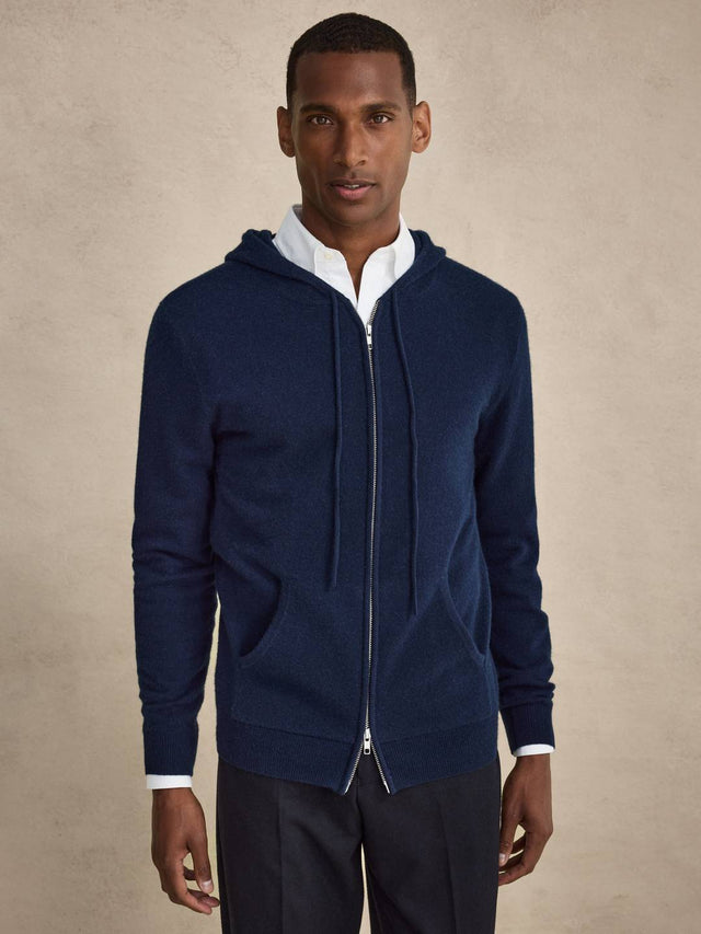 Blue Cashmere Hoodie