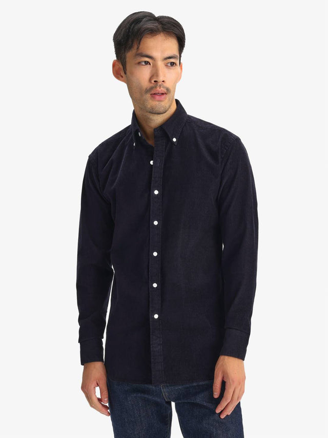Navy Blue Corduroy Shirt