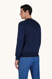 Garment Dyed Pima Cotton Crewneck Sweater