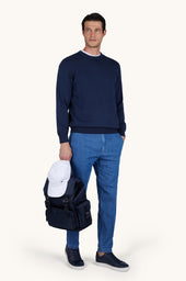 Garment Dyed Pima Cotton Crewneck Sweater