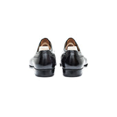 Half Brogue Saddle Derby In Crust Calf Leather