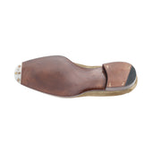 Penny Loafer With Hand Stitched Apron In Military Green Janus Calf