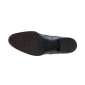 Elegant Oxford Boots In Dark Blue Crust Calf Leather