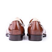 Tassel Loafer With Hand Stitched Apron In Mid Russian Calf