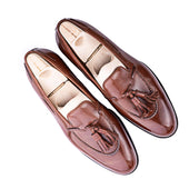 Tassel Loafer With Hand Stitched Apron In Mid Russian Calf