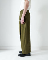 Aw26 Box Pleat Trouser Green