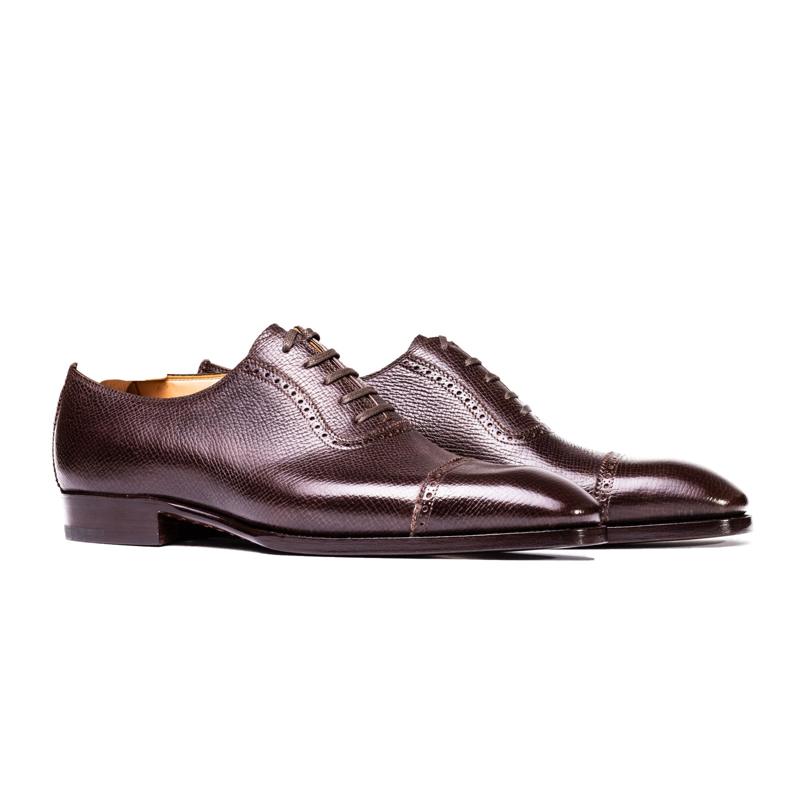 Straight Toe Cap Oxford With Gimped Lines