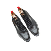 Long Wing Full Brogue Oxford Boots Slightly Shorter Shaft