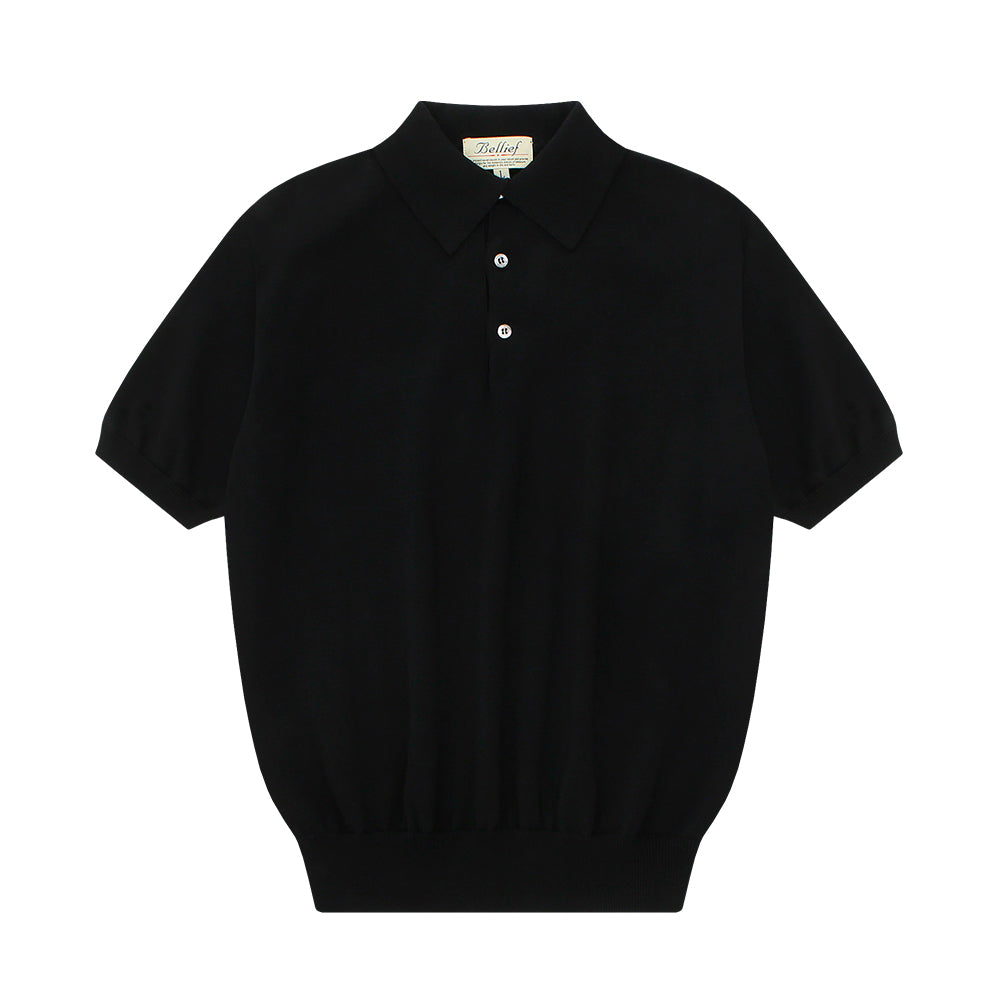 Essential Short Sleeve Polo Knit