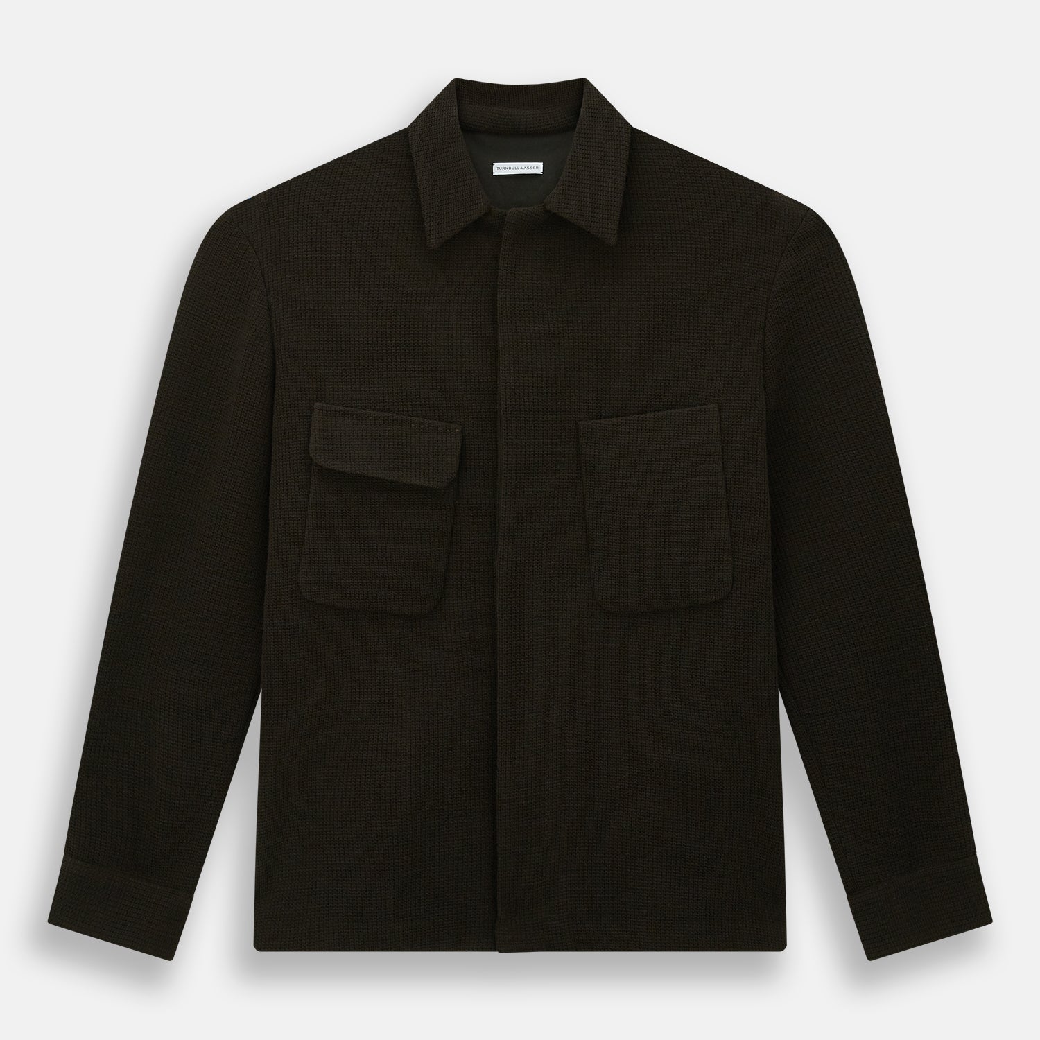 Dark Greenwich Knitted Overshirt