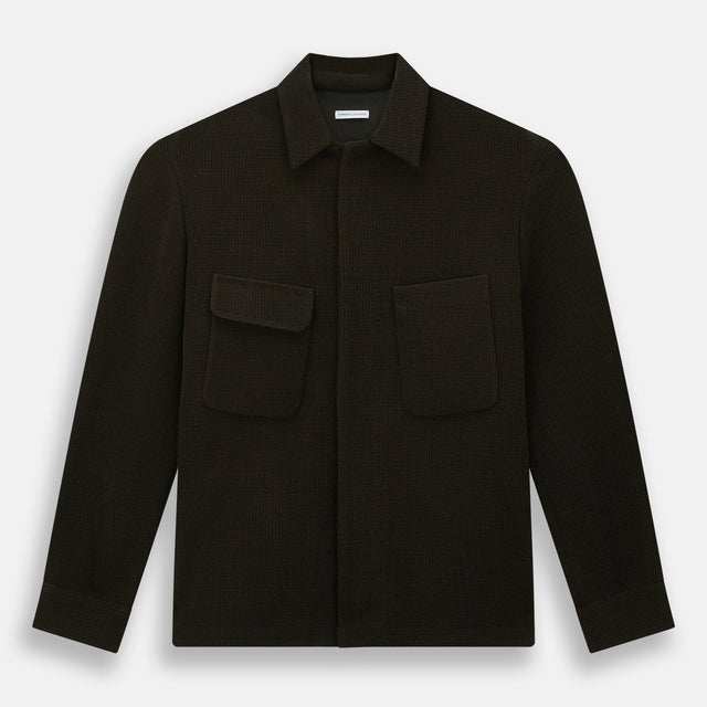 Dark Chocolate Greenwich Knitted Overshirt