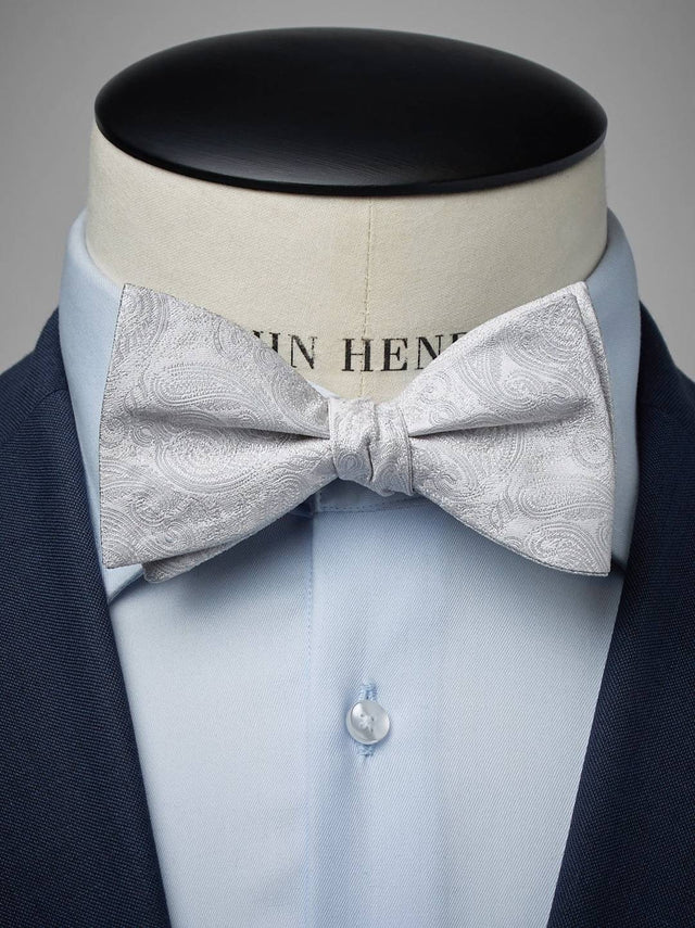 Silver Bow Tie
