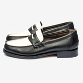 Spectator Loafer - Blanc & Noir Milled - Armin Last