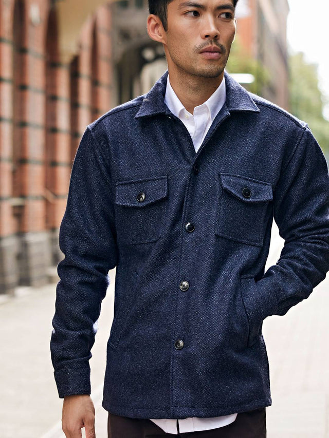Blue Fleece Overshirt