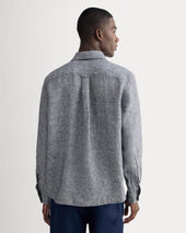 The Linen Utility Shirt | Navy Chambray