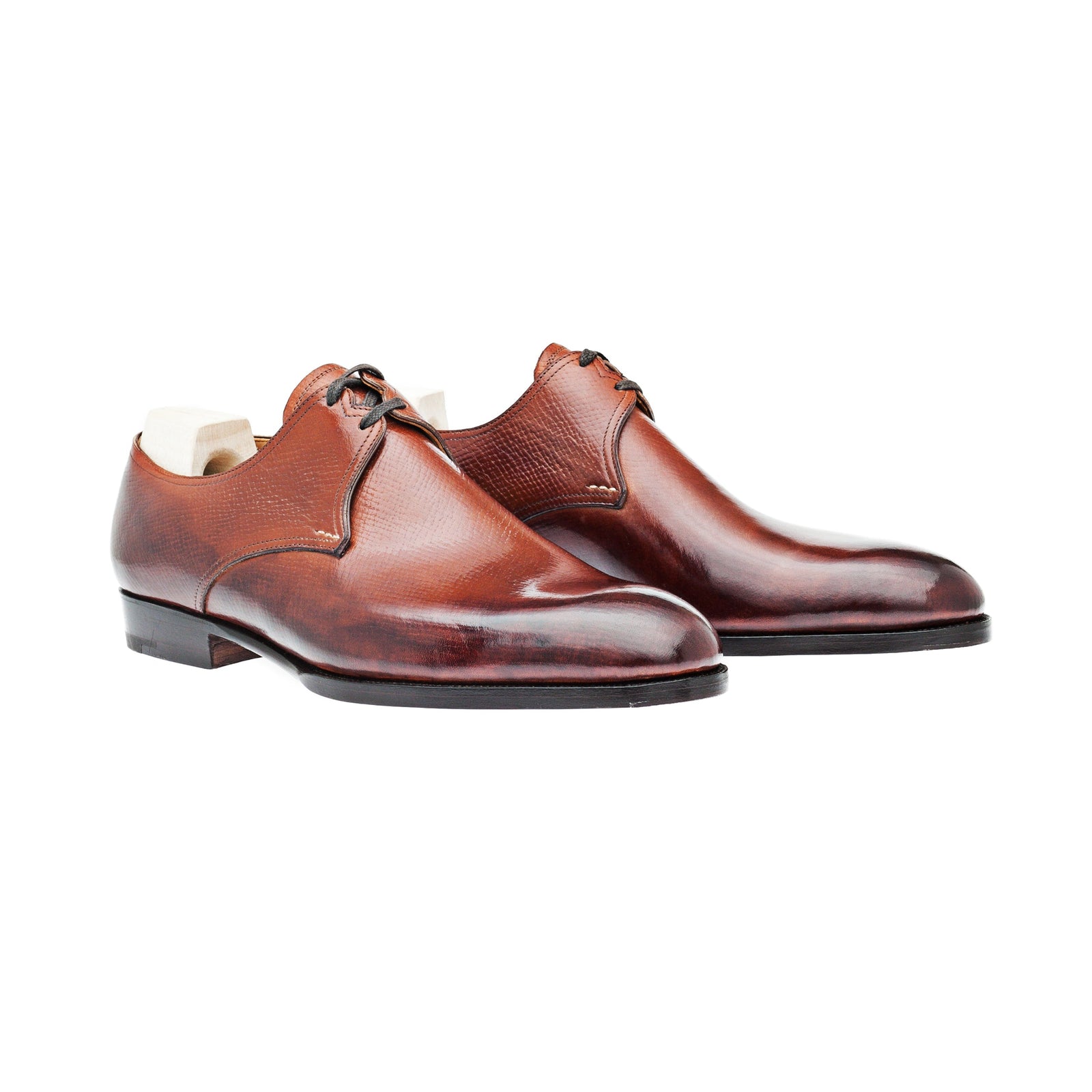 Two Eyelet Derby In Mid Russian Calf Leather