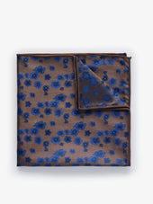 Brown & Blue Silk Handkerchiefs