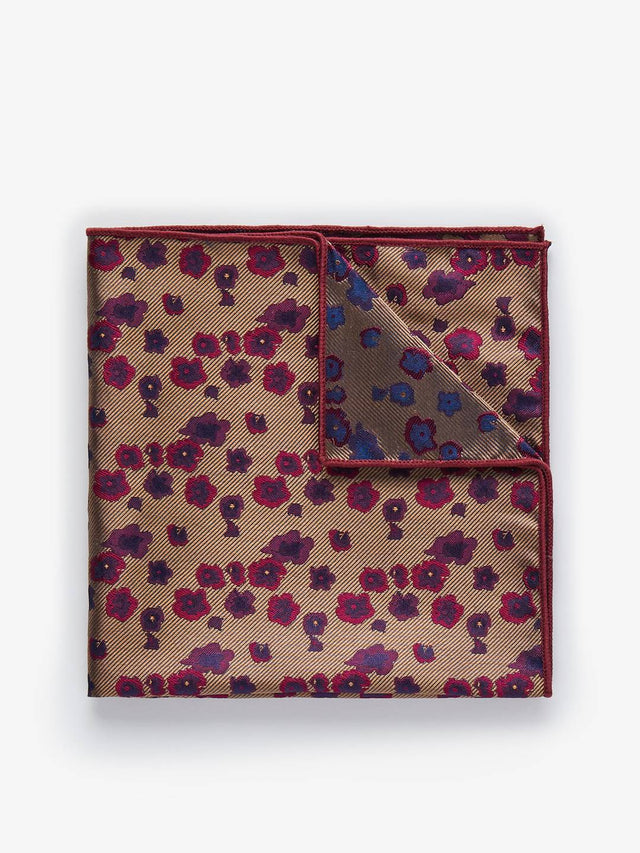 Brown & Red Silk Handkerchiefs