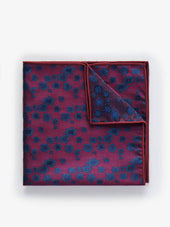 Burgundy & Blue Silk Handkerchiefs