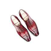 Straight Toe Cap Oxford With Fine Double Stitching