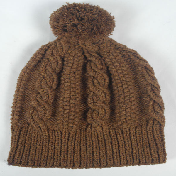 21I Cable Rope Hat - 100% Rennies Shetland