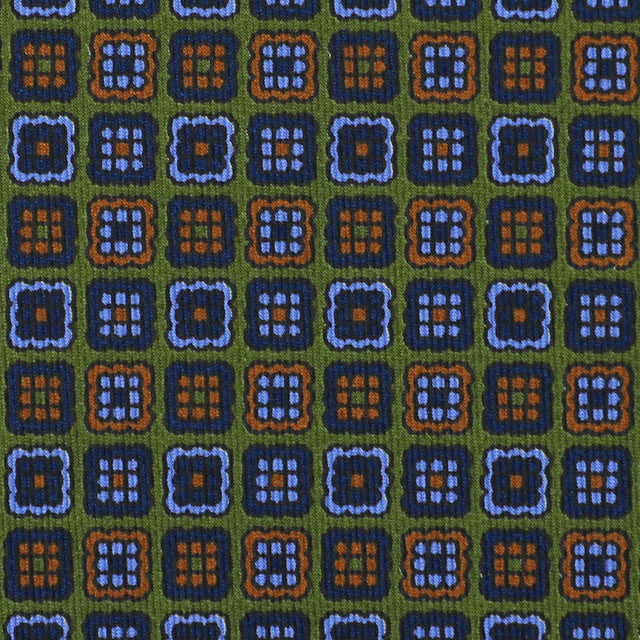 Ancient Madder Silk Bespoke Tie - Olive