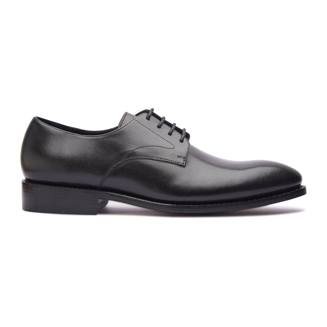 Xavier, Plain Vamp Derby - Black | Hand Welted | Classics Collection