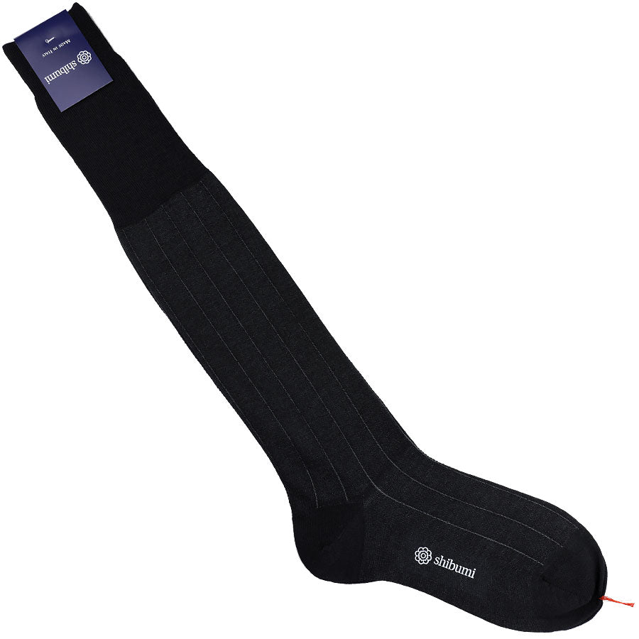 Knee Socks Thin Stripes Wool
