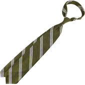 Triple Bar Shantung Silk Tie Hand Rolled