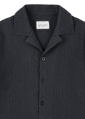 Seersucker Fenton Shirt in Black