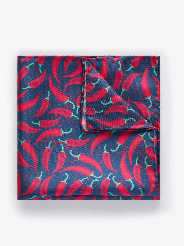 Dark Blue Pocket Square Motif