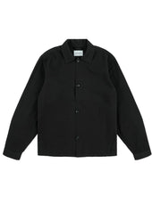 Seersucker Modern Overshirt in Black