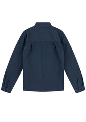 Seersucker Modern Overshirt in Dark Navy