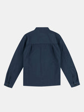 Seersucker Modern Overshirt in Dark Navy