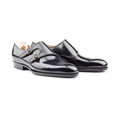 Double buckle Monk with parallel straps and Medallion