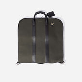 Garment Bag In Green Canvas