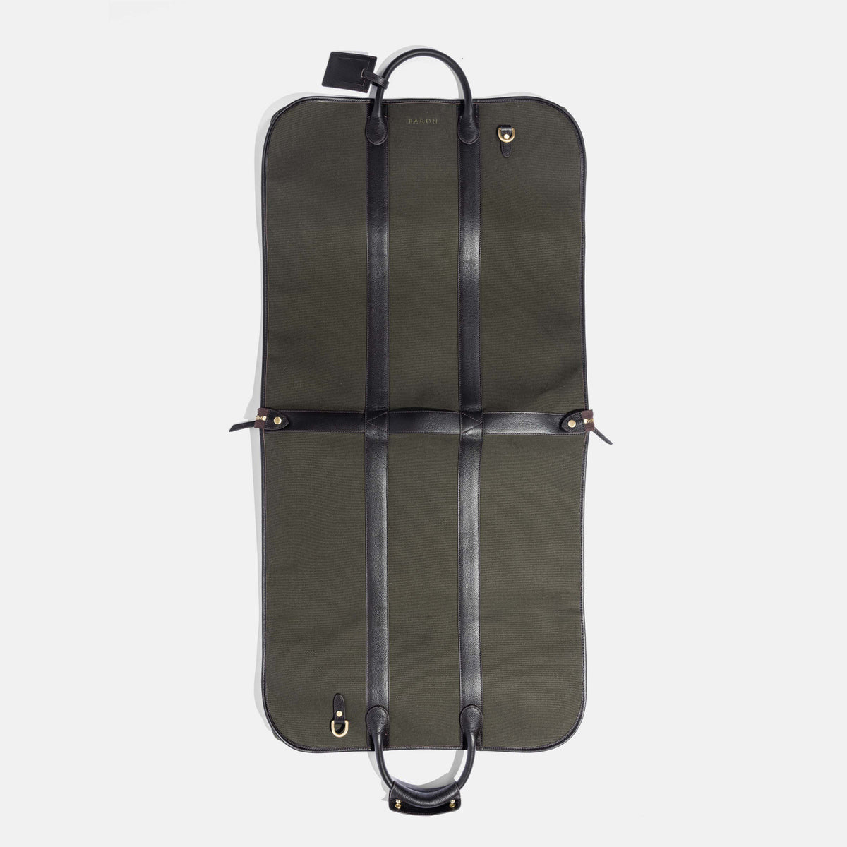 Garment Bag In Green Canvas