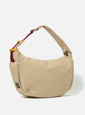 Master Piece X Universal Works Beige Large Canvas Shoulder Bag