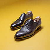 Five Eyelet Split Toe Derby With Hand Stitched Apron In Russian Calf Leather