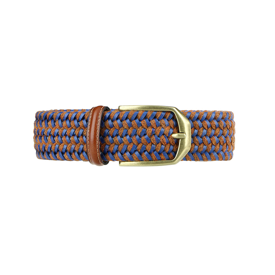 Leather and Wool Stretch Belt