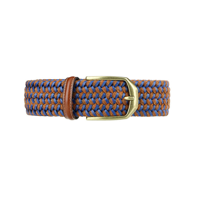 Leather and Wool Stretch Belt
