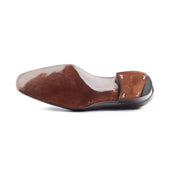 Norwegian Loafer With Hand Stitched Apron In Dark Brown Inca Calf