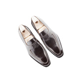 Norwegian Loafer With Hand Stitched Apron In Dark Brown Inca Calf