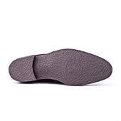 Chukka Boots With Curved Topline In Dark Brown Soft Grain Leather