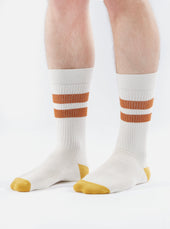 Orange Cotton Rib Sport Sock