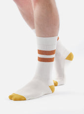 Orange Cotton Rib Sport Sock