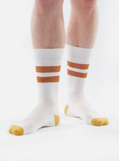 Orange Cotton Rib Sport Sock