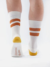 Orange Cotton Rib Sport Sock