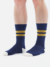 Yellow Cotton Rib Sport Sock