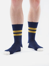 Yellow Cotton Rib Sport Sock